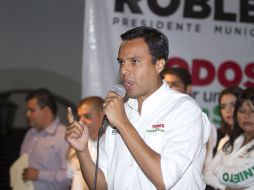 Robles, durante su discurso en Tesistán ayer. ESPECIAL  /