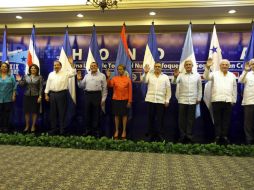 Durante la Cumbre del Sistema de la Integración Centroamericana con la UE suscribieron mandatarios un Acuerdo de Asociación. EFE  /