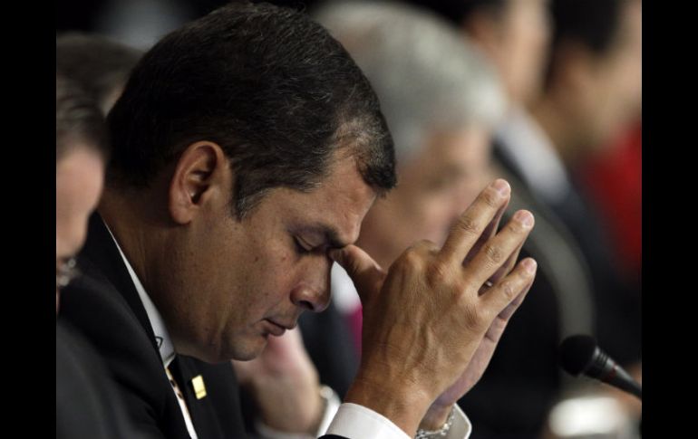 Rafael Correa celebró medidas tomadas en la Cumbre del Mercosur contra Paraguay. AP  /