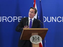 David Cameron, durante su intervención en la Cumbre de Europa. EFE  /