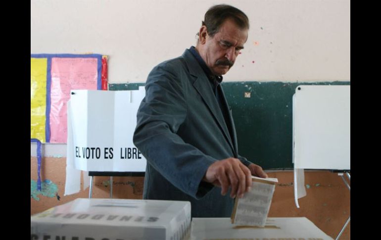 El ex presidente, Vicente Fox Quesada, acudió a votar este domingo. EL UNIVERSAL  /