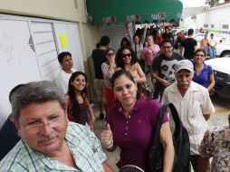 En el Mercado del Mar, en Zapopan, algunos ciudadanos se quejaron por falta de boletas.  /