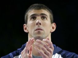 Michael Phelps, en la ceremonia de premiación del selectivo estadounidense. AP  /