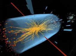 La imagen muestra una colisión entre protones en el experimento del CERN en busca del 'bosón de Higgs'. EFE  /