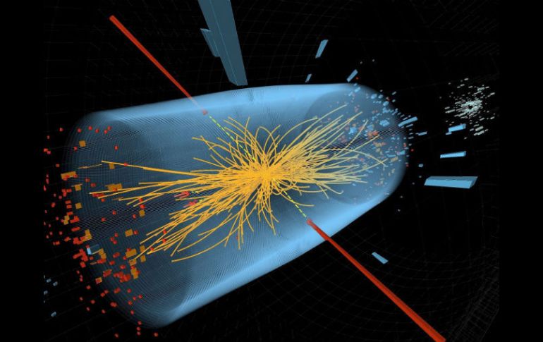 La imagen muestra una colisión entre protones en el experimento del CERN en busca del 'bosón de Higgs'. EFE  /