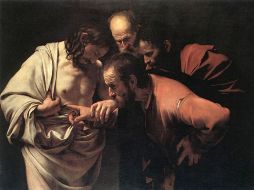 ''La incredulidad de Santo Tomás'' pintura de Caravaggiop exhibida en la galería de Potsdam, Alemania. ESPECIAL  /