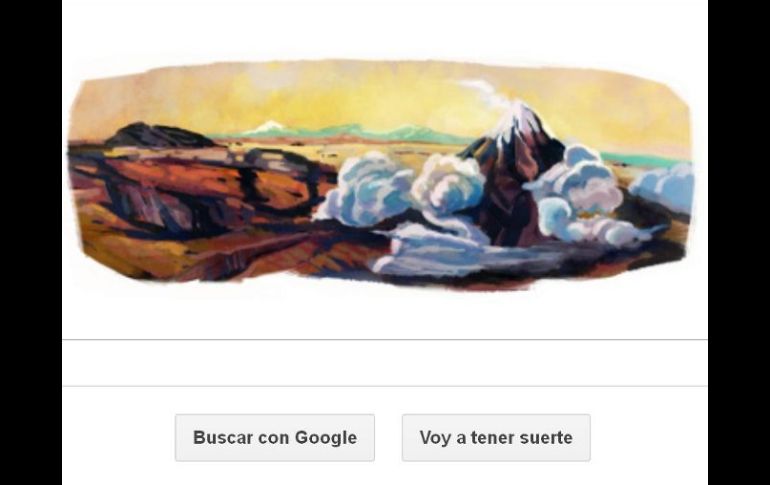 Un doodle, la palabra Google y un pincel inmortal, reúnen el ciberespacio con la sensibilidad de José María Velasco. ESPECIAL  /