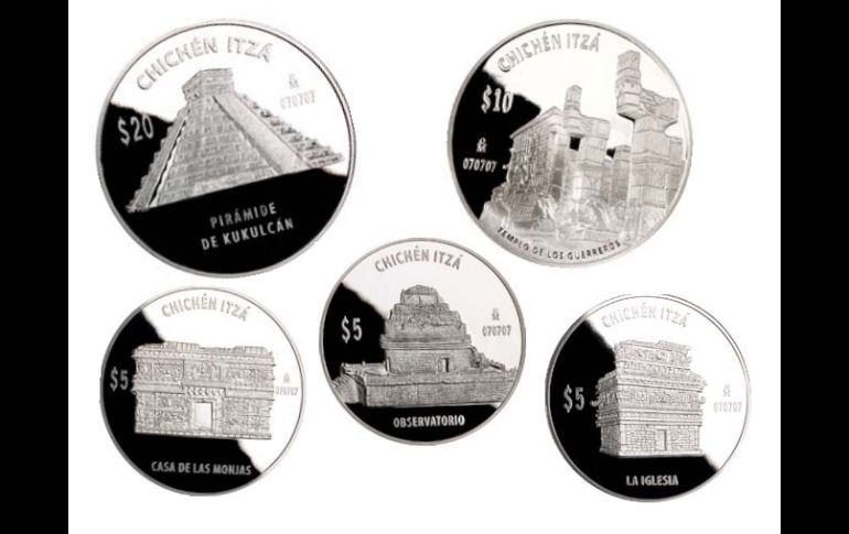 Desde este lunes 9 de julio entrarán en circulación cinco monedas conmemorativas acuñadas en metales finos. ESPECIAL  /