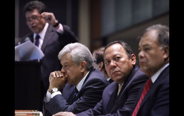 López Obrador durante conferencia de prensa ofrecida este lunes con motivo de la elección presidencial pasada. EL UNIVERSAL  /