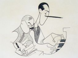 En 1937 muere George Gershwin. Aquí, en segundo plano, representado con su hermano Ira, por el genial Al Hirschfield. ESPECIAL  /