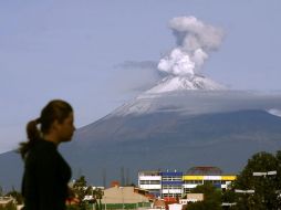 Vista del Popocatépetl desde Puebla. EFE  /