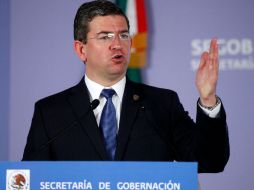 El secretario ejecutivo SESNSP, José Oscar Vega Marín, en conferencia de prensa sobre el Control de Confianza. NTX  /