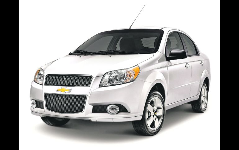 El Chevrolet Aveo se mantiene como el preferido del mercado mexicano. ESPECIAL  /