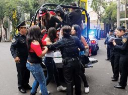 Hoy, 120 jóvenes fueron detenidos por elementos de la Secretaría de Seguridad Pública del DF por disturbios en el Metro. EL UNIVERSAL  /