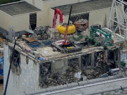 Fotografía aérea del edificio del reactor 4 de la central de Fukushima. AP  /