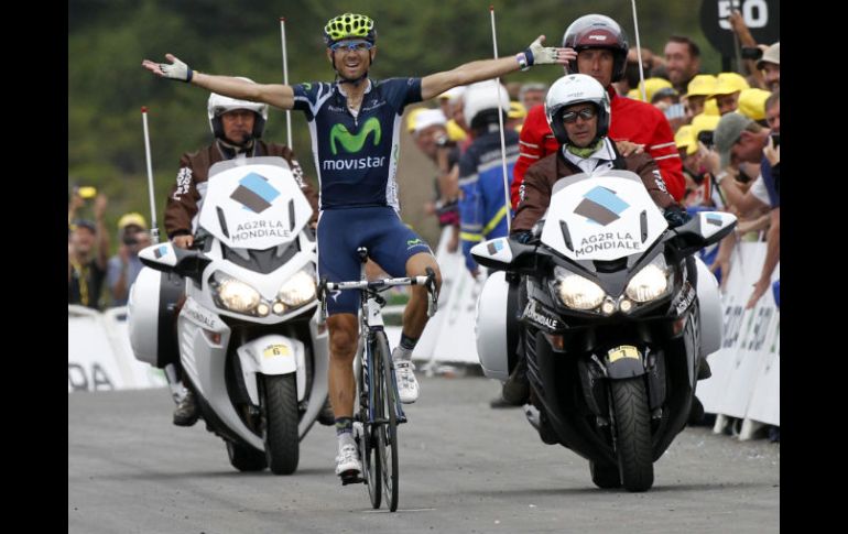 Alejandro Valverde logra la segunda victoria de etapa para España. REUTERS  /