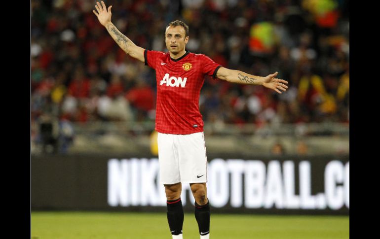 Berbatov, en duelo amistoso que Manchester United sostuvo en Sudáfrica. AFP  /