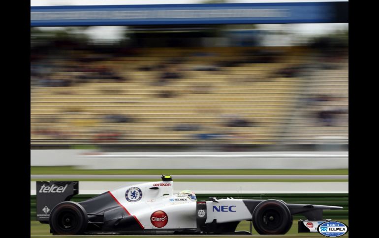 ''Checo'' rodó en la mejor de sus 26 vueltas en un tiempo de 1:28.402. EFE  /