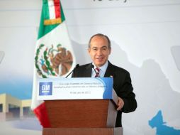 Felipe Calderón señaló que México tiene un futuro ''promisorio''. ARCHIVO  /