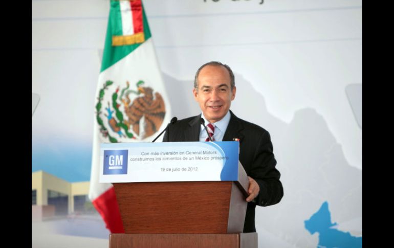 Felipe Calderón señaló que México tiene un futuro ''promisorio''. ARCHIVO  /