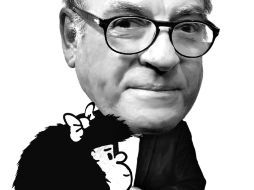 El caricaturista Joaquín Lavado y su creación, Mafalda.  /