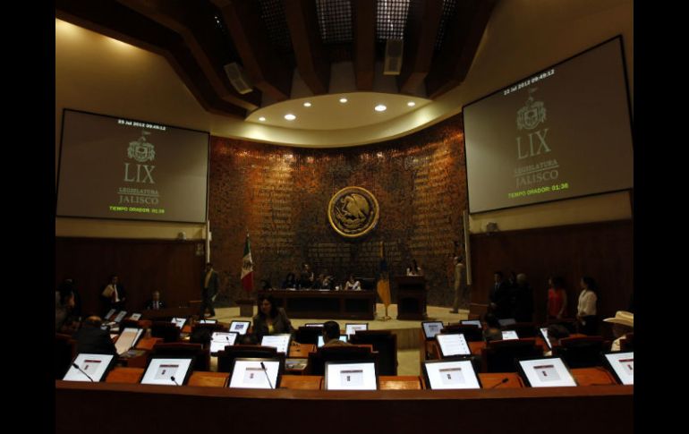 Durante la sesión plenaria del Congreso local que se llevó a cabo esta mañana.  /