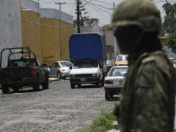 Un grupo de soldados del 79 Batallón de Infantería de la XV Zona Militar acudió al lugar.  /