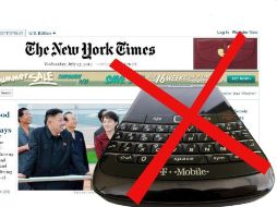 Las aplicaciones previas para Blackberry ya no bajarán noticias del New York Times. ESPECIAL  /