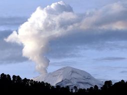 El Popocatépetl continúa con su actividad y registra constantes exhalaciones de vapor. NOTIMEX  /