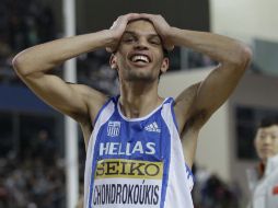 El griego, durante su competencia de salto de altura en el Mundial de Daegu 2011. AP  /