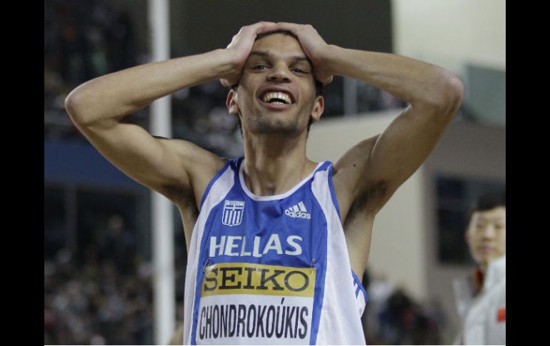 El griego, durante su competencia de salto de altura en el Mundial de Daegu 2011. AP  /