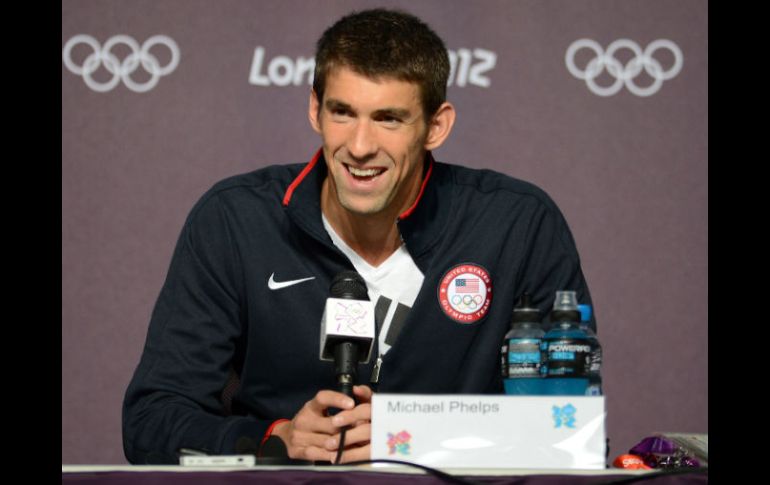 Michael Phelps ofreció una conferencia de prensa. AFP  /