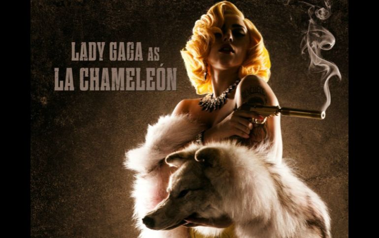 Imagen que posteó Robert Rodríguez donde aparece Lady Gaga en su personaje de ''La Camaleón''. ESPECIAL  /