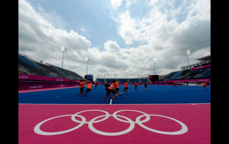 El River Bank Arena recibirá a las mejores jugadoras de hockey desde este domingo. AFP  /