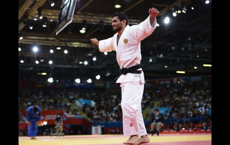 Arsen Galtsyan celebra su triunfo. AFP  /