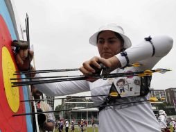 Alejandra Valencia, durante la ronda clasificatoria. EFE  /