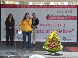 Mujeres en la celebración del Día del Internacional del Trabajo doméstico. ESPECIAL  /