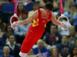 Chen Yibing ayudó a los chinos a ganar el primer lugar con su actuación en los anillos. REUTERS  /