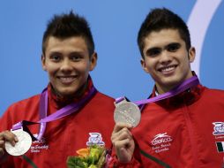 Los jaliscienses Germán Sánchez (i) e Iván García son subcampeones olímpicos. REUTERS  /