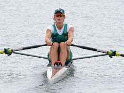 Deborah Oakley completa su carrera en ocho minutos, diez segundos y 97 centésimas. AFP  /