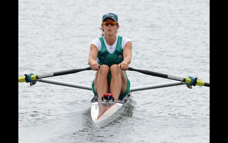 Deborah Oakley completa su carrera en ocho minutos, diez segundos y 97 centésimas. AFP  /