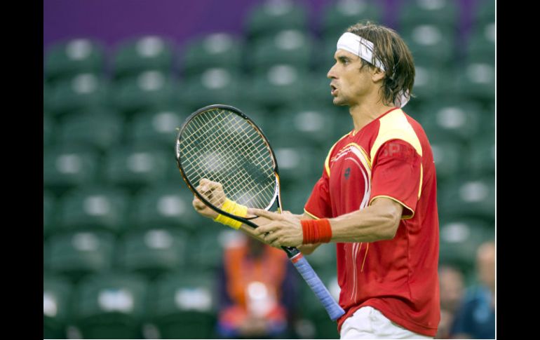 Ferrer celebra al final del partido disputado en el Court Central de Wimbledon. AFP  /