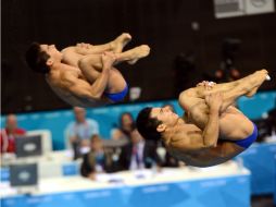 Castillo y Sánchez saltaron por primera vez en el pasado campeonato mundial. XINHUA  /