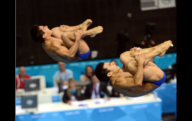 Castillo y Sánchez saltaron por primera vez en el pasado campeonato mundial. XINHUA  /