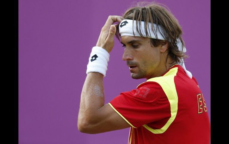 El tenista David Ferrer, durante el partido que ha disputado contra el japonés, Kei Nishikori. EFE  /