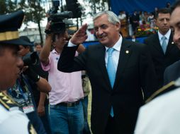 El presidente guatemalteco, Otto Pérez Molina, encabezó el acto de inauguración. EFE  /