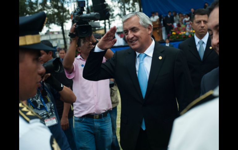 El presidente guatemalteco, Otto Pérez Molina, encabezó el acto de inauguración. EFE  /