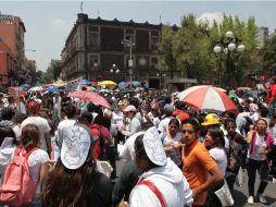 A diferencia de la marcha del pasado 31, el número de estudiantes disminuyó. ARCHIVO  /