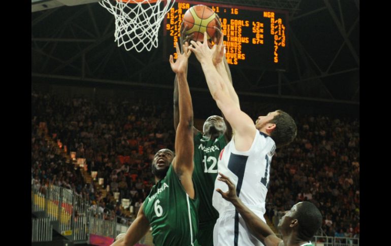 Partido de basquetbol entre las selecciones de Estados Unidos y Nigeria. AFP  /