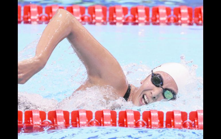 Centro acuático. Patricia Castañeda durante su heat eliminatorio en los 800 metros libres. AP  /